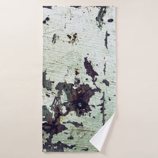 Metallstruktur mit Kratzern und Cracksabstract Badehandtuch (Badehandtuch)