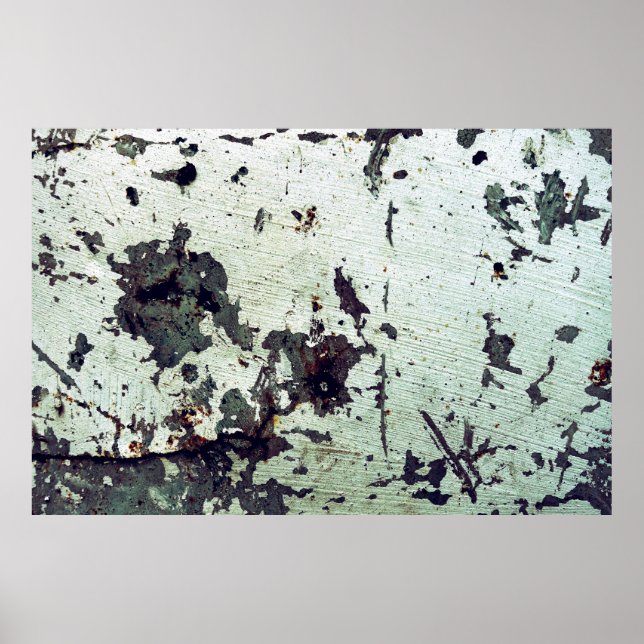 Metallstruktur mit Kratzern und Cracksabstract, ei Poster (Vorne)