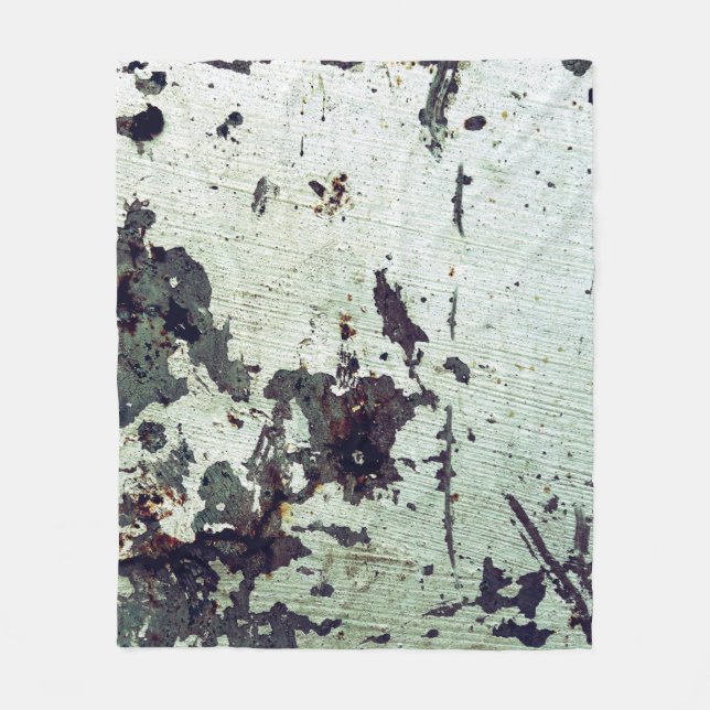 Metallstruktur mit Kratzern und Cracksabstract Fleecedecke (Vorderseite)