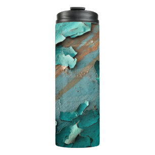 Metallstruktur mit Kratzern und Cracksabstract Thermosbecher