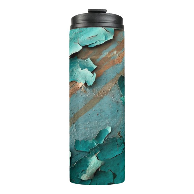 Metallstruktur mit Kratzern und Cracksabstract Thermosbecher (Vorderseite)