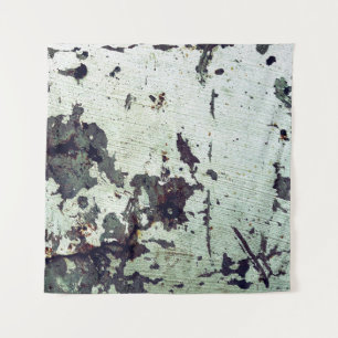 Metallstruktur mit Kratzern und Cracksabstract Wandteppich