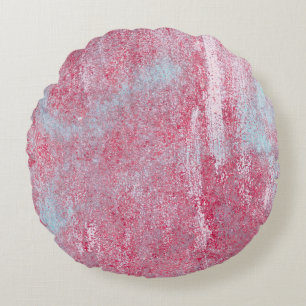 Metallstruktur mit Kratzern und Rissen abstrakt, Rundes Kissen