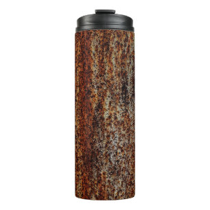 Metallstruktur mit Kratzern und Rissenabstrakt, a Thermosbecher