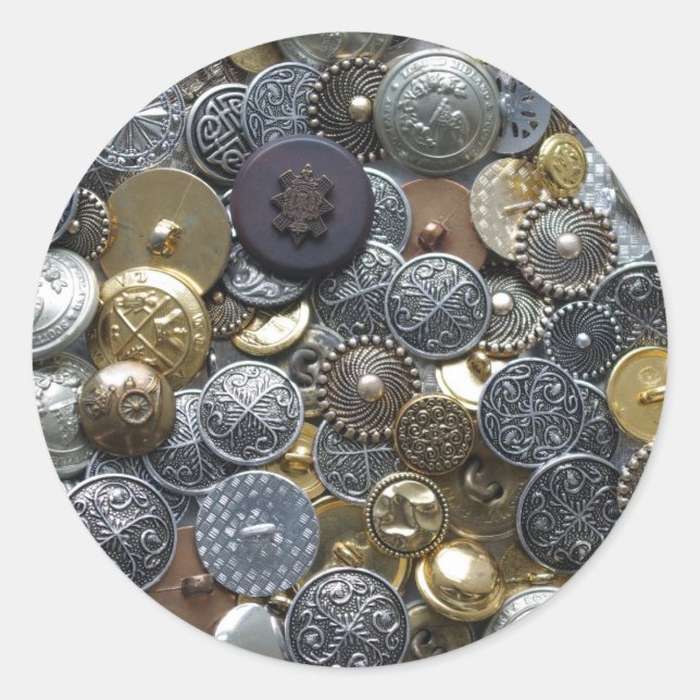 Metalltasten Runder Aufkleber (Vorderseite)