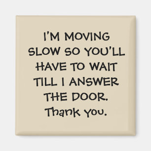 METALLtür-MAGNET "BEWEGLICHE LANGSAME" WARTEZEIT Magnet