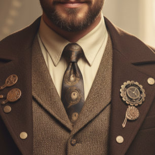 Metalluhr Steampunk Vintage Industrie Krawatte