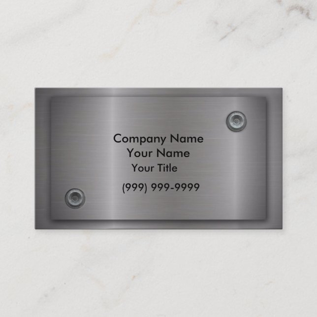 MetallVisitenkarten Visitenkarte (Vorderseite)