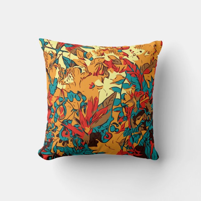Metallwald Retro Electric Red Kissen (Vorderseite)