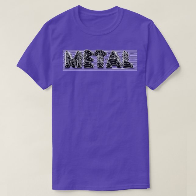 Metallwellenlinien T-Shirt (Design vorne)