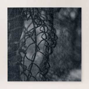 Metallzaun Raster Fine Art Puzzle