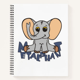 Metalphant Elephant Spiral Notebook Notizbuch