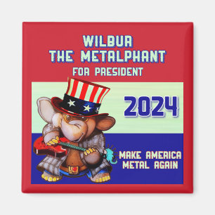 Metalphant für Präsident 2024 Magnet rot