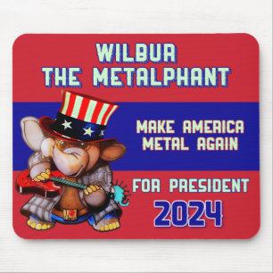 Metalphant für President 2024 Mouse Pad rot Mousepad