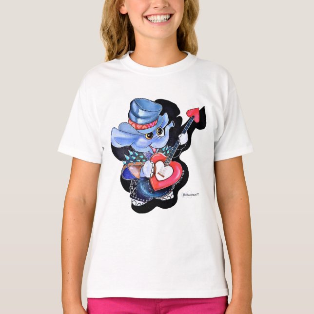 Metalphant Heart Guitar Girls T - Shirt (Vorderseite)