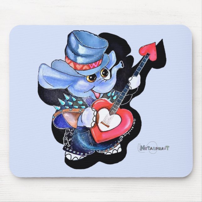 Metalphant Heart Guitar Mouse Pad Mousepad (Vorne)