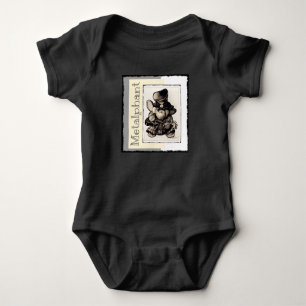 Metalphant Metallbaby-Bodysuit - Schwarzes Baby Strampler