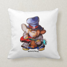 Metalphant mit Gitarre u. Logo - Weiß