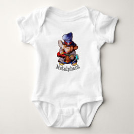 Metalphant mit Gitarren-Baby-Bodysuit Baby Strampler