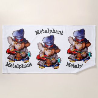 Metalphant mit Gitarren-Badetuch - multi Bild Strandtuch