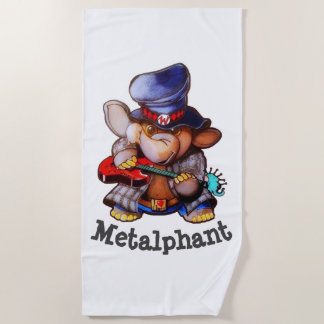 Metalphant mit Gitarren-Badetuch - Single-Bild Strandtuch