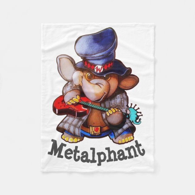 Metalphant mit Gitarren-Fleece-Decke Fleecedecke (Vorderseite)