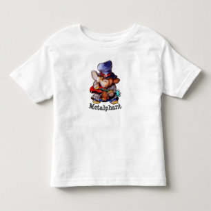 Metalphant mit Gitarren-Kleinkind-T - Shirt