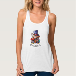 Metalphant mit Gitarrenfrauen-Racerback Tank Top