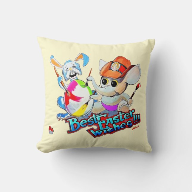 Metalphant-Osterknochen Kissen (Vorderseite)