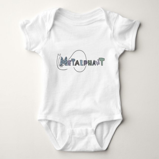 Metalphant Pastellbaby-Bodysuit Baby Strampler (Vorderseite)