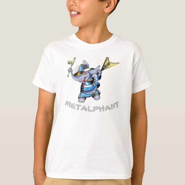 Metalphant trägt den T - Shirt der Kinder zur (Vorderseite)