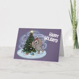Metalphant Wilbur im Lights Holiday Card Karte