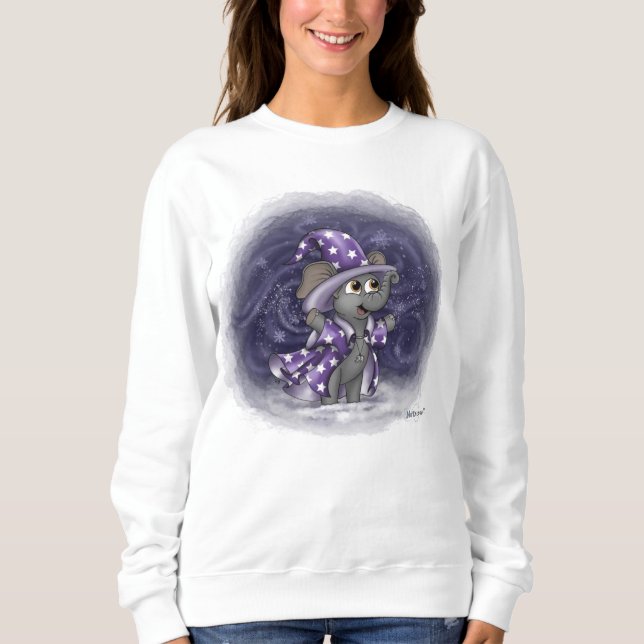 Metalphant Wilbur im Winter Women's Sweatshirt (Vorderseite)