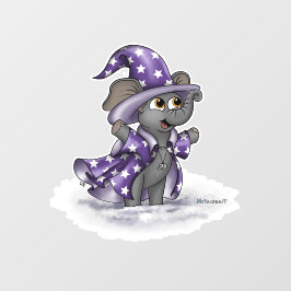 Metalphant Wilbur im Winterfensterklammern Fensteraufkleber