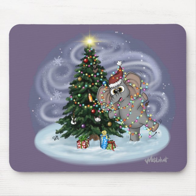Metalphant Wilbur in Lights Mouse Pad Mousepad (Vorne)