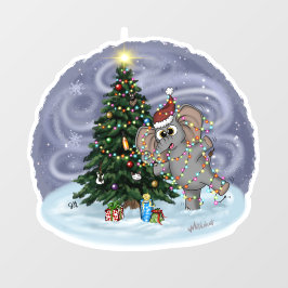 Metalphant Wilbur in Lights Window Cloning Fensteraufkleber