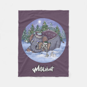 Metalphant Wilbur & Mom Fleece-Decke Fleecedecke