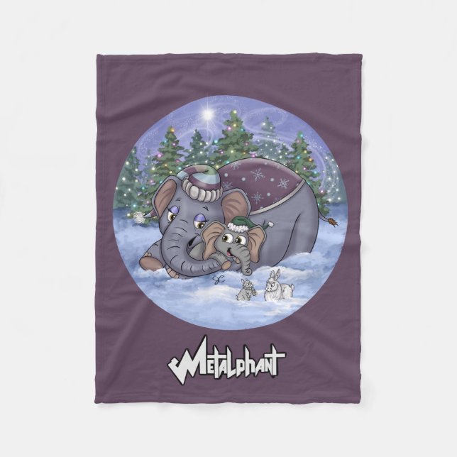 Metalphant Wilbur & Mom Fleece-Decke Fleecedecke (Vorderseite)