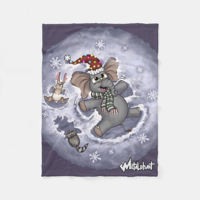 Metalphant Wilbur Snow Angels Fleece Blanket (Vorderseite)