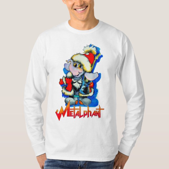 Metalphant Winter Holiday Erwachsene Long Sleeve T-Shirt (Vorderseite)