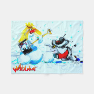 Metalphant Winterszene Fleece Blanket