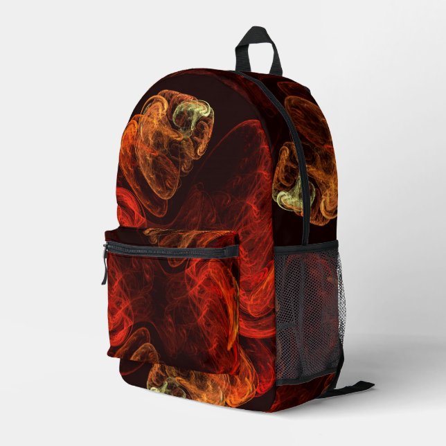 Metamorphose Abstrakt Art Bedruckter Rucksack (Rückseitige Ecke Rechts)