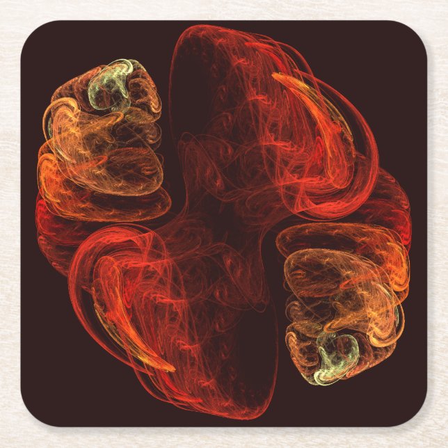 Metamorphose Abstrakt Art Rechteckiger Pappuntersetzer (Vorderseite)