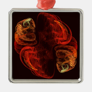 Metamorphose Abstrakt Art Square Ornament Aus Metall