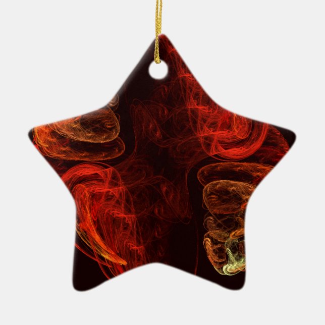 Metamorphose Abstrakt Art-Star Keramik Ornament (Vorne)