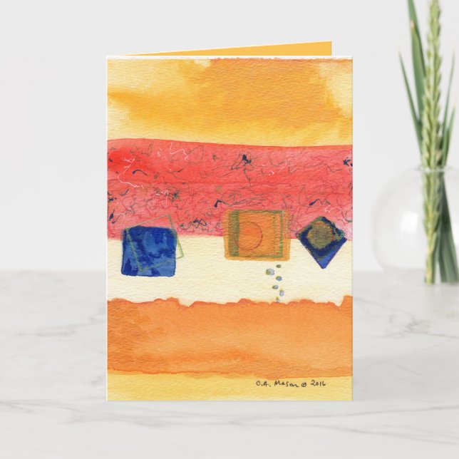 Metamorphose-abstrakte Kunst-Gruß-Karte Karte (Vorderseite)