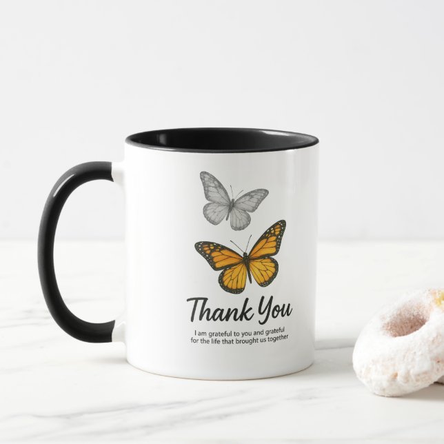 Metamorphose der Liebe - A Danke aus dem Herzen Tasse (Mit Donut)