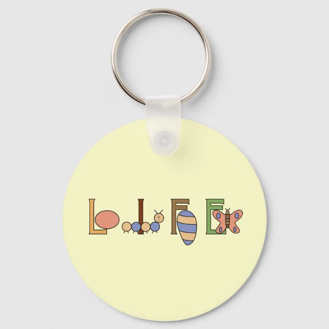 Metamorphose Leben eines Schmetterlings Schlüsselanhänger (Vorderseite)