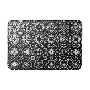 Metamorphose Medallion Muster Schwarz-Weiß Badematte