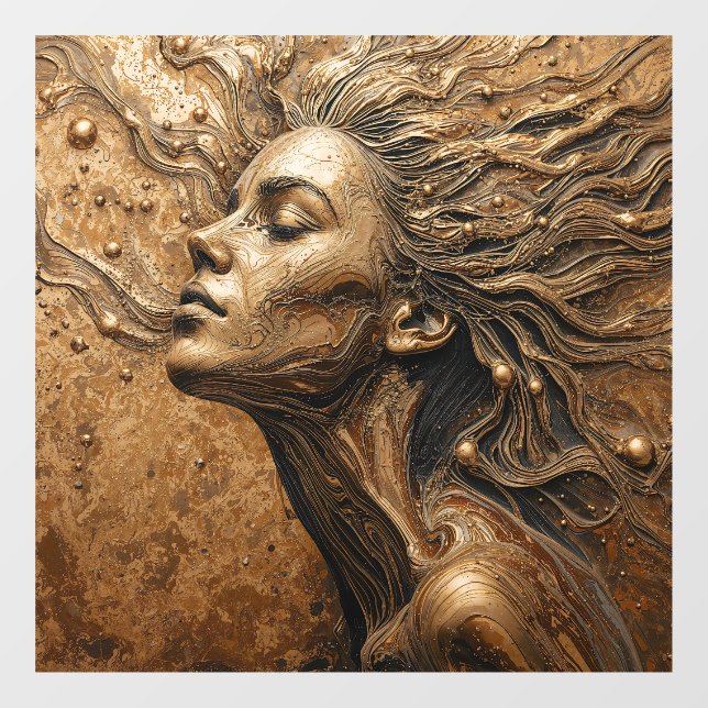 “Metamorphosis of Light” – A Surreal Portrait Fensteraufkleber (Blatt)